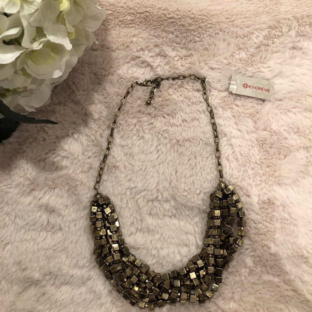 🆕 EverEve Gold tone Layered Choker Statement Necklace